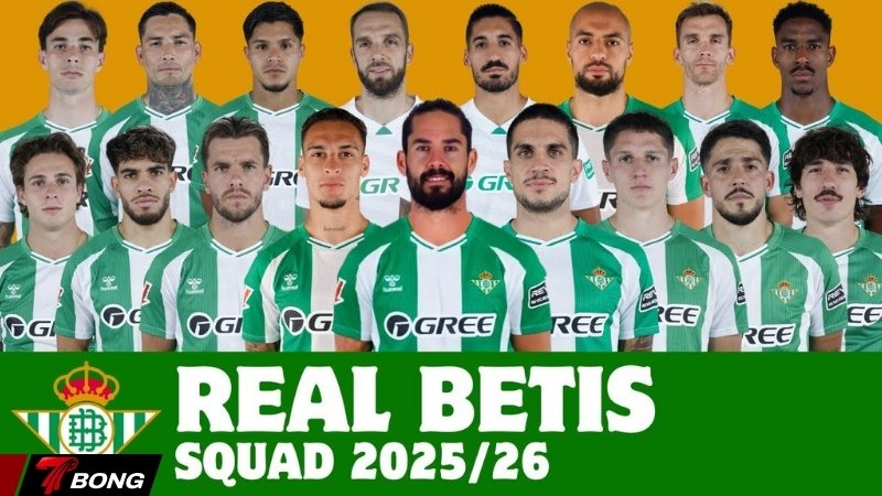 Đội hình đầy đủ mùa giải hiện tại của Real Betis